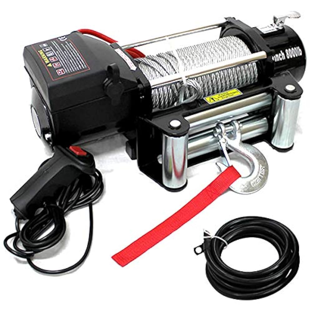 WEIMALL電動ウインチ自動牽引12V10000LBS 無線リモコン付属 防水 Amazon.co.jp: WEIMALL 電動ウインチ 牽引 12V 8000LBS（3628kg